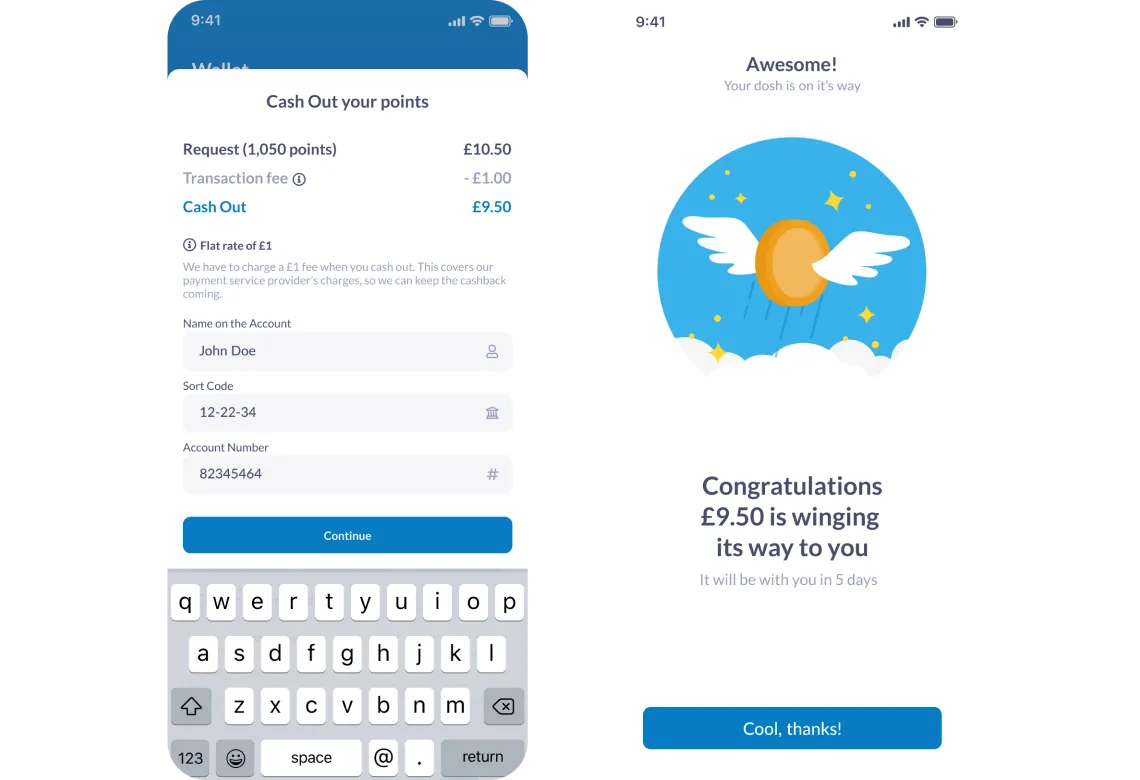 Instant Cashback