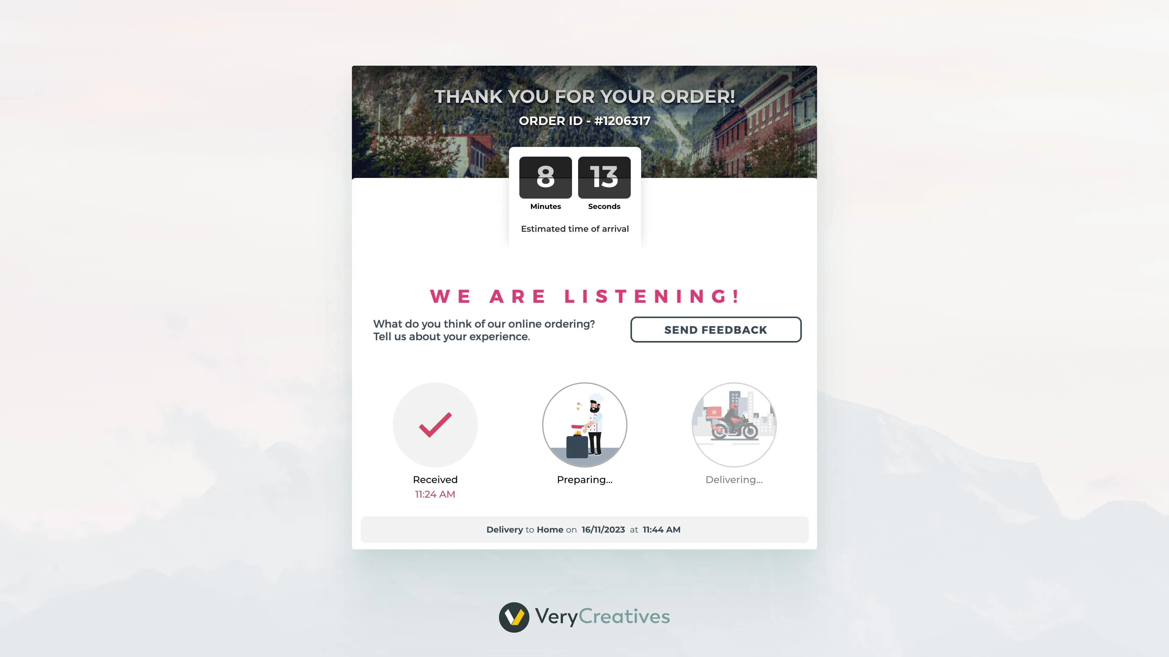 Online feedback survey