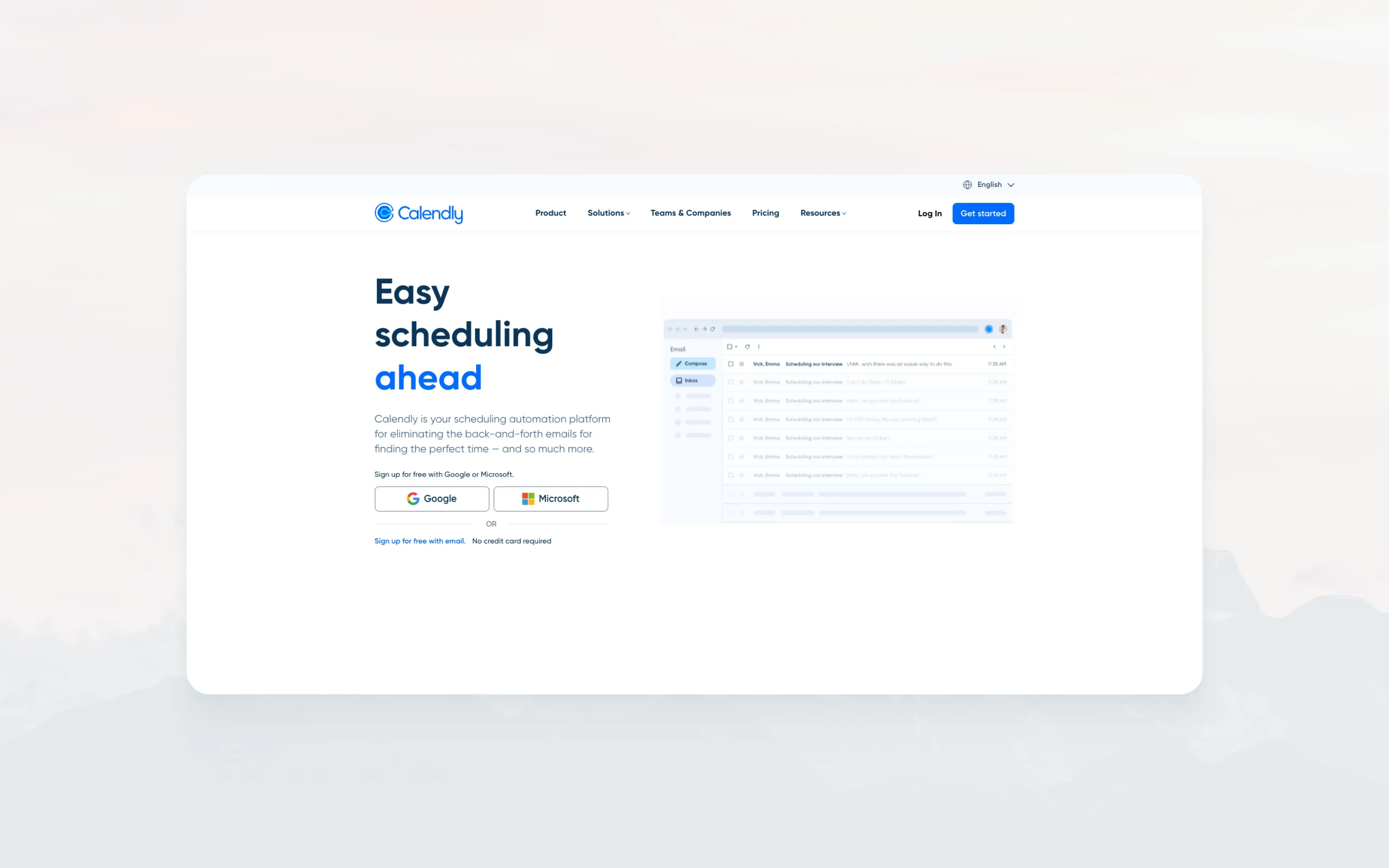 SaaS reverse trial example: Calendly